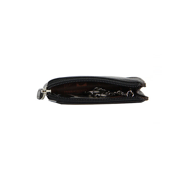 Picard Brooklyn Men's Leather Coin Pouch with Key Holder (Black)