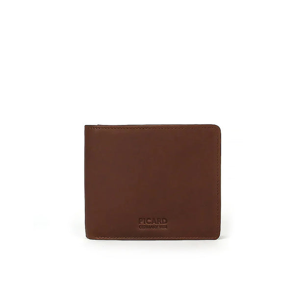Picard Brooklyn Men's Leather Bifold Wallet with Centre Flap and Coin Compartment (Brown)