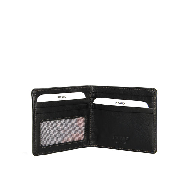 Picard Brooklyn Men's Leather Wallet With Card Window (Black)