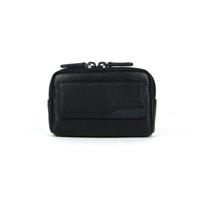 Picard Cologne Men's Leather Coin Pouch With Key Ring (Black)