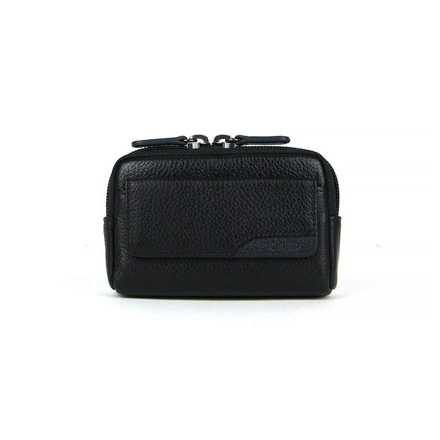 Picard Cologne Men's Leather Coin Pouch With Key Ring (Black)