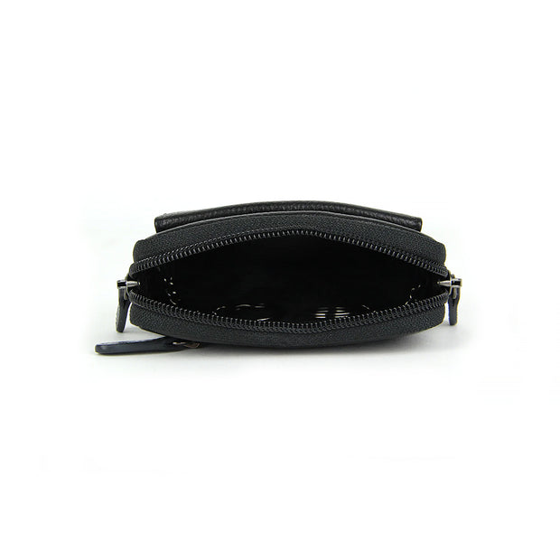 Picard Cologne Men's Leather Coin Pouch With Key Ring (Black)