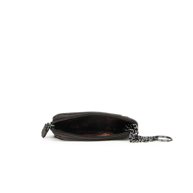Picard Dallas Leather Coin Pouch with Key Ring (Khaki)