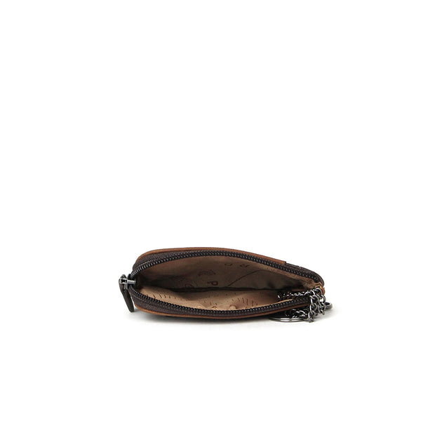 Picard Dallas Leather Coin Pouch with Key Ring (Tan)