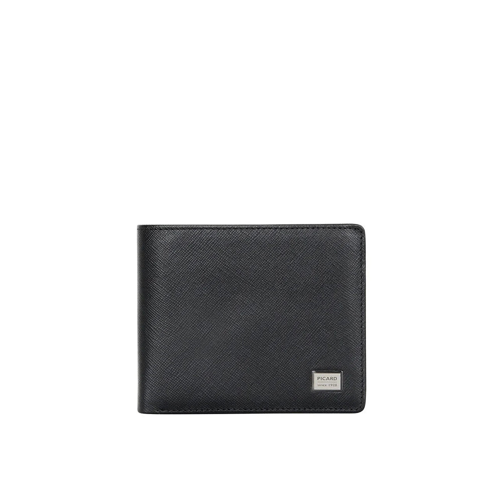 Picard Stash 1 Portafoglio Donna In Pelle: Nero, 8 Scomparti Carte, Compatto 19x10cm