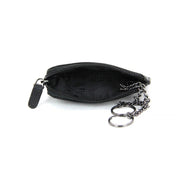 Picard Saffiano Men's Leather Coin Pouch With Key Holder (Black)
