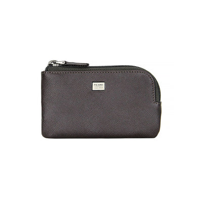 Picard Saffiano Men's  Leather Coin Pouch With Key Holder (Cafe)