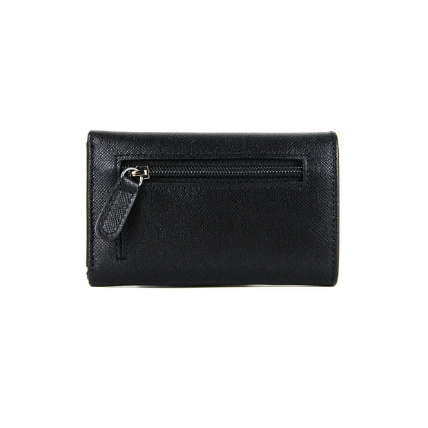 Picard Saffiano Key Leather  Holder with Dollar Compartment (Black)