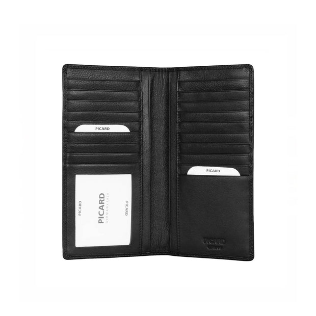 Picard Saffiano Long Leather Wallet (Black)