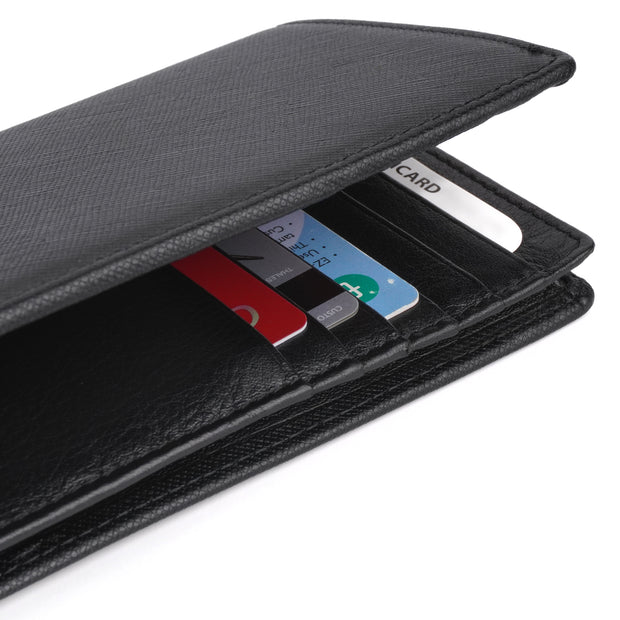 Picard Saffiano Men's Long Leather Wallet (Black)