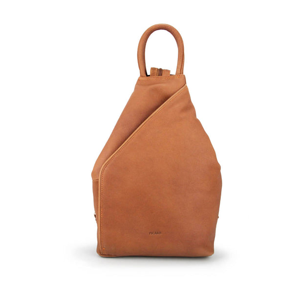 Picard Buffalo Ladies  Large Curved Leather Backpack (Tan-orange)