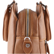 Picard Buffalo Top Handle Ladies Leather Bag  with Adjustable Sling (Tan-orange)