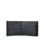 Picard Lauren Ladies Leather Bifold Wallet with Card Window and Coin Pouch (Black)