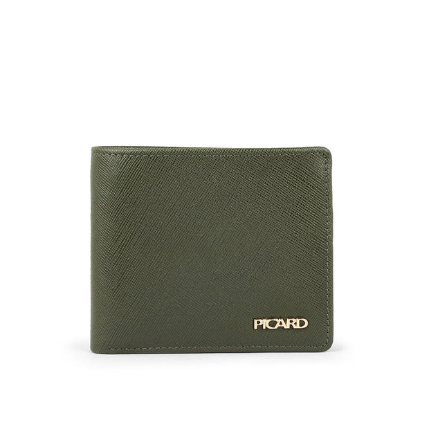 Picard Lauren Ladies Leather Bifold Wallet with Coin Pouch (Military Green)