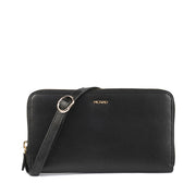 Picard Lauren Ladies Large Zip Around Leather Pouch/Wallet  with Sling (Black)