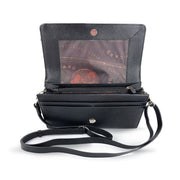 Picard Lauren Ladies Long Leather Wallet Bag with Sling (Black)