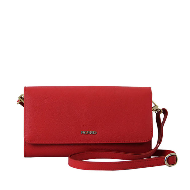 Picard Lauren Ladies Long Leather Wallet Bag with Sling (Red)