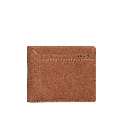 Picard Buffalo Men's Flap Wallet with Card Window (Tan)