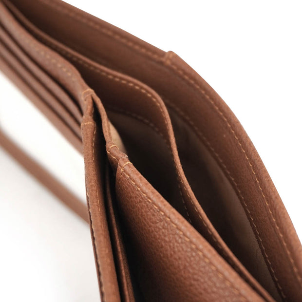 Picard Buffalo Men's Bifold Leather Wallet with Card Window and Back Slot  (Tan)