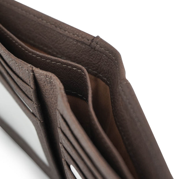 Picard Buffalo Men's Bifold Leather Wallet with Card Window and Card Slots (Cafe)