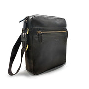 Picard Urban Men's Leather Shoulder Bag with Smart Functional Compartments and Durable and Comfortable Adjustable Strap (Black)
