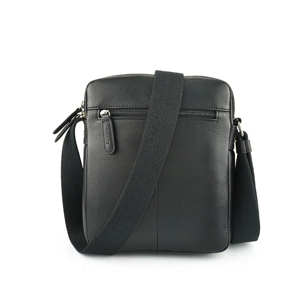Picard Winter Men's Leather Shoulder Bag with Flap (Black)