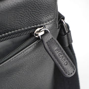 Picard Winter Men's Leather Shoulder Bag with Flap (Black)