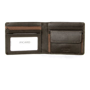 Picard Cologne Men's Leather Wallet with Card Window and Coin Pouch (Cafe)