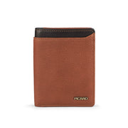 Picard Munich Men's Bifold Leather Wallet with Zipped Coin Compartment (Tan)