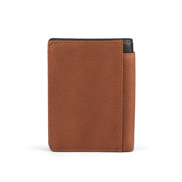 Picard Munich Men's Bifold Leather Wallet with Zipped Coin Compartment (Tan)