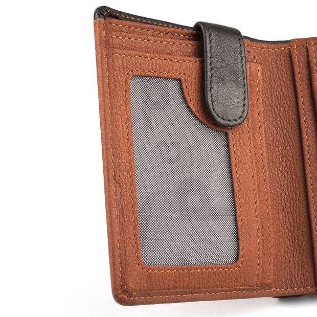Picard Munich Men's Bifold Leather Wallet with Zipped Coin Compartment (Tan)