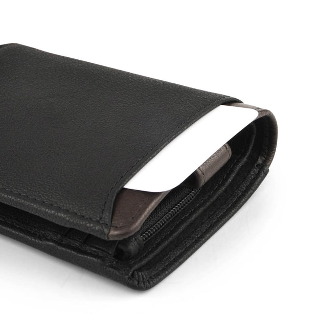 Picard Munich Men's Leather Bifold Wallet (Black)