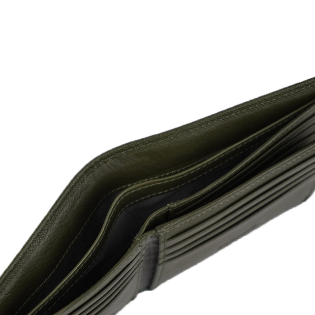 Picard Saffiano Men's Bifold Leather Wallet (Military Green)