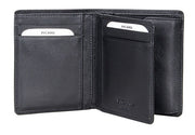 Picard Saffiano Men's Leather Flap Wallet (Black)