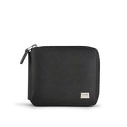 Picard Saffiano Men's  Zipped Leather Wallet with Window Slot (Black)