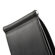 Picard Saffiano Men's Bifold  Leather Wallet with Money  Clip (Black)