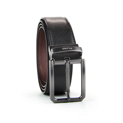 Picard Gregory 35mm Easy Flip Reversible Men's Leather Belt with Quality Pin Buckle  (Black/Brown)