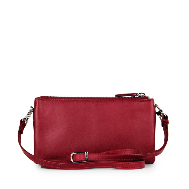 Picard Bingo Ladies  Triple Compartment Leather  Sling Pouch (Red)