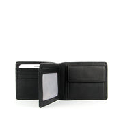 Picard Brooklyn Men's Leather Wallet with Centre Flap and Coin Compartment (Black)