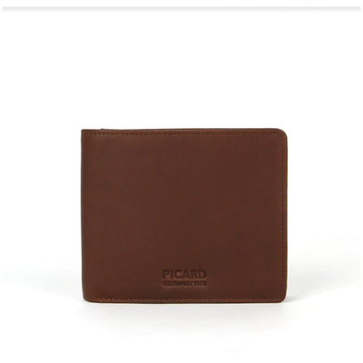 Picard Brooklyn Men's Leather Wallet with Centre Flap and Coin Compartment (Brown)