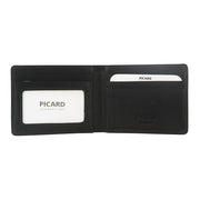 Picard Brooklyn Men's  Leather Wallet With Card Window (Black)