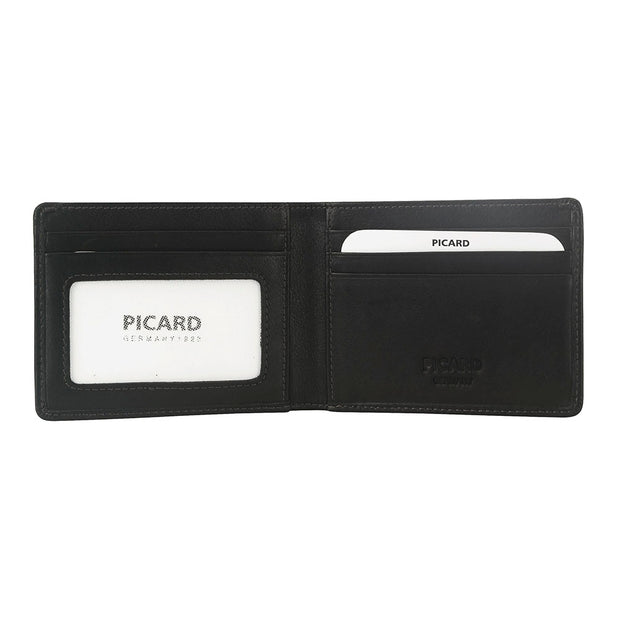 Picard Brooklyn Men's  Leather Wallet With Card Window (Black)