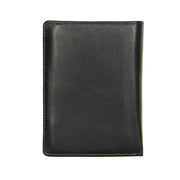 Picard Brooklyn Men's Trifold Leather Wallet With Coin Compartment (Black)