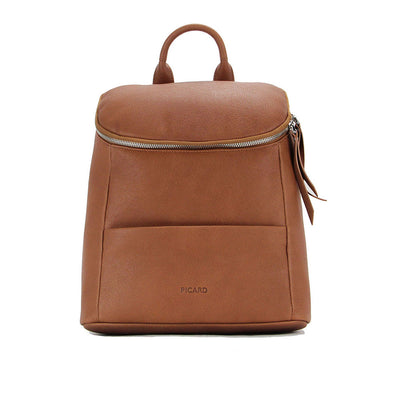 Picard Buffalo Ladies  Leather Backpack With Zip Top (Tan-Orange)