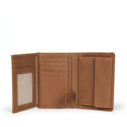 Picard Buffalo Ladies Two Fold Leather Wallet With Card Window (Tan-orange)