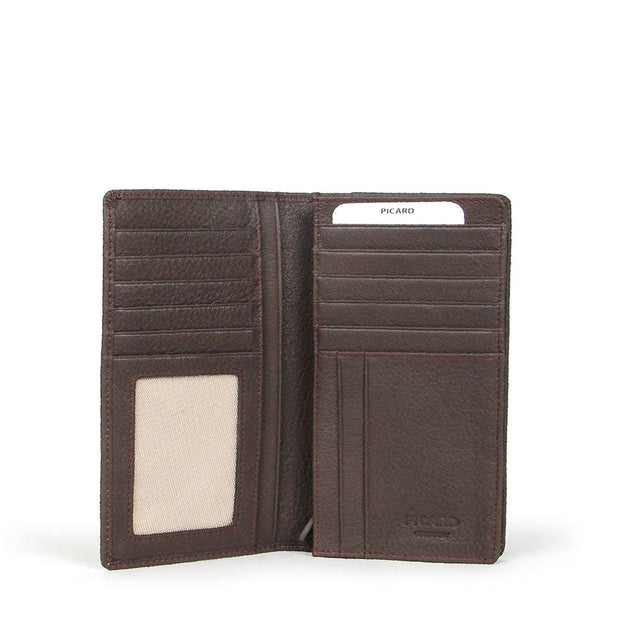 Picard Buffalo Long Leather Wallet (Cafe-burgundy)