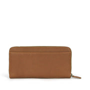 Picard Long Zip Around  Wallet in Buffalo Leather (Tan-orange)