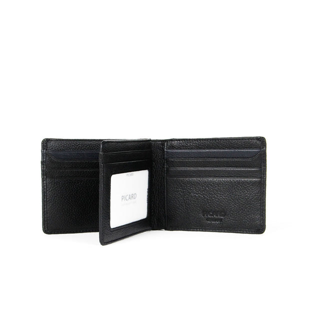 Picard Cologne Men's Flap Leather Wallet and Card Window  (Black)