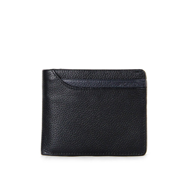 Picard Cologne Men's Leather Wallet with Card Window and Coin Pouch (Black)