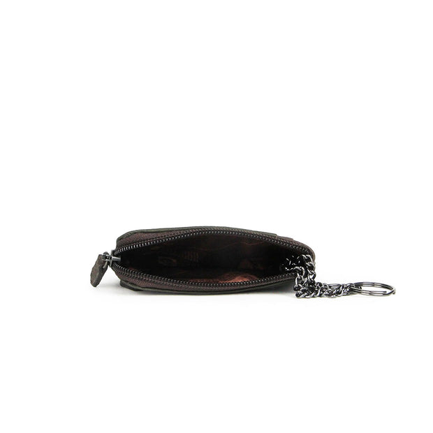 Picard Dallas Leather Coin Pouch with Key Ring (Khaki)